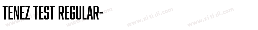 Tenez Test Regular字体转换